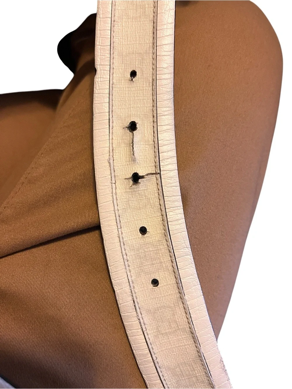 Project Gucci White Leather GG Interlocking Gold Buckle Belt